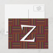 Wild Weaved Zig-Zags Postkarte (Vorne/Hinten)