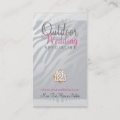 Wild Wedding Animal Print Sleek Business Card Visitenkarte (Rückseite)