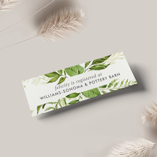 Wild-Weiden-Bridal-Registrierungskarten einfügen |