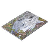 Wild Weiß New Forest Pony Weiden auf Bracken Notizblock (Linke Seite)