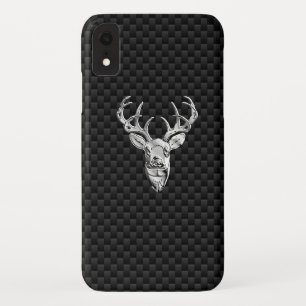 Wild weißer Schwanz Hirsch auf Carbon Fibre Style  Case-Mate iPhone Hülle