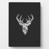 Wild weißer Schwanz Hirsch auf Carbon Fibre Style  Fotoplatte (Vorderseite)