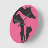 " Wild weit entferntes Afrika." Runde Wanduhr (Winkel)