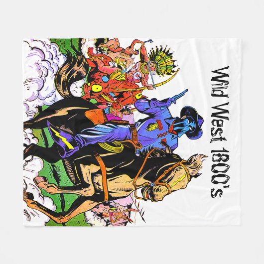 Wild West 1800 Fleecedecke (Vorderseite (Horizontal))
