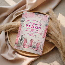 Wild West 1st Rodeo Birthday Einladung