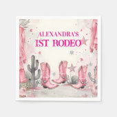 Wild West 1st Rodeo Birthday Serviette (Vorderseite)