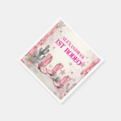 Wild West 1st Rodeo Birthday Serviette (Ecke)