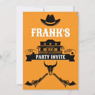 Wild West Americana Geburtstag Einladung