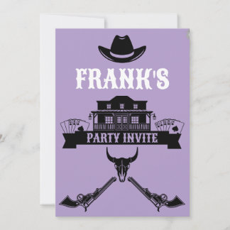 Wild West Americana Geburtstag Einladung