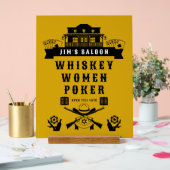 Wild West Americana Poker Acrylschild (Hochzeit)
