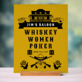 Wild West Americana Poker Acrylschild (Neutral)