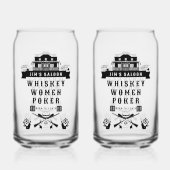 Wild West Americana Poker Dosenglas (Rückseite)