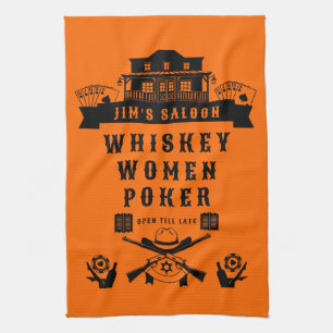 Wild West Americana Poker Geschirrtuch