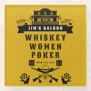 Wild West Americana Poker Glasuntersetzer