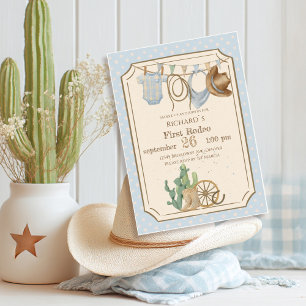 Wild-West-Baby-Cowboy 1. Geburtstag Einladung