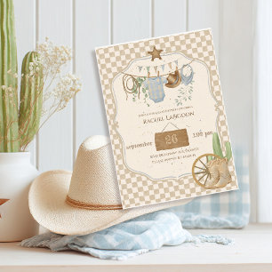 Wild West Baby Cowboy Baby Shower Einladung