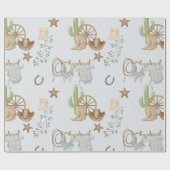 Wild West Baby Cowboy Geschenkpapier (Flach)