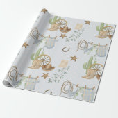 Wild West Baby Cowboy Geschenkpapier (Ungerollt)