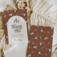 Wild West Baby Dusche Danke Karte | WESTERN