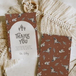 Wild West Baby Dusche Danke Karte | WESTERN