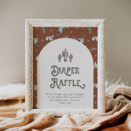 Wild West Baby Duwer Windel Raffle Sign