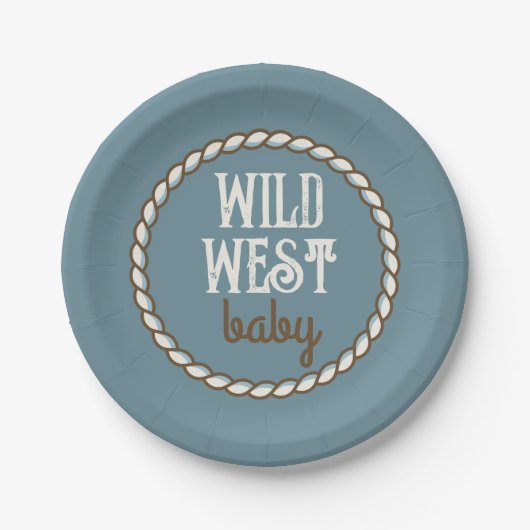 Wild West Baby Paper Plate Pappteller (Vorderseite)