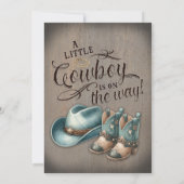 Wild West Baby Shower Cowboy Boots Einladung (Rückseite)