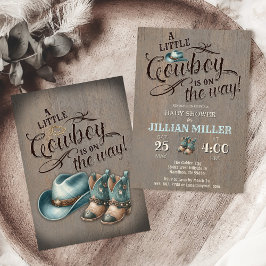 Wild West Baby Shower Cowboy Boots Einladung