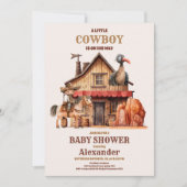 Wild West Baby Shower Einladung (Vorderseite)