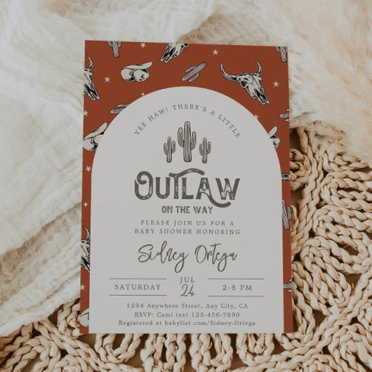 Wild West Baby Shower Einladungen | Cowboy Baby