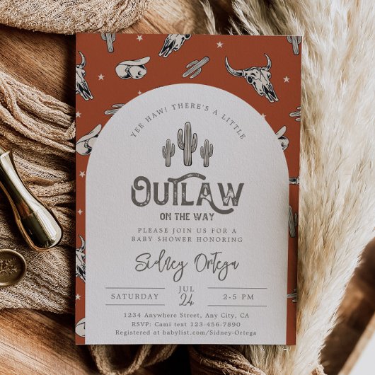 Wild West Baby Shower Einladungen | Cowboy Baby