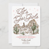 Wild West Bachelorette Girls Go Einladung (Vorderseite)