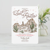 Wild West Bachelorette Letzte Rodeo Tour Einladung (Stehend Vorderseite)