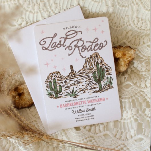 Wild West Bachelorette Letzte Rodeo Tour Einladung