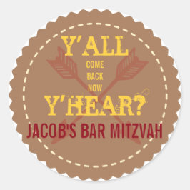 WILD WEST Bar Mitzvah Einladung Aufkleber Siegel