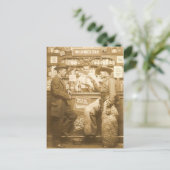 Wild West Bar Postkarte (Stehend Vorderseite)