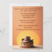 Wild West Birthday Cowboy Hat Cake Einladung (Rückseite)