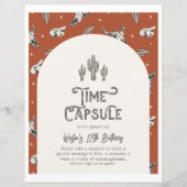 Wild West Birthday Time Capsule Sign (Vorderseite)