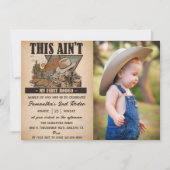 Wild West Birthday Western Cowboy Birthday Foto Einladung (Vorderseite)