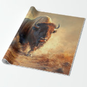 Wild West Bison Decoupage Geschenkpapier (Ungerollt)