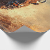 Wild West Bison Decoupage Geschenkpapier (Ecke)
