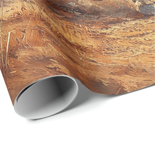 Wild West Bison Decoupage Geschenkpapier (Rolleneckpunkt)