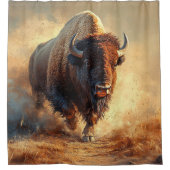 Wild West Bison Duschvorhang (Vorderseite)
