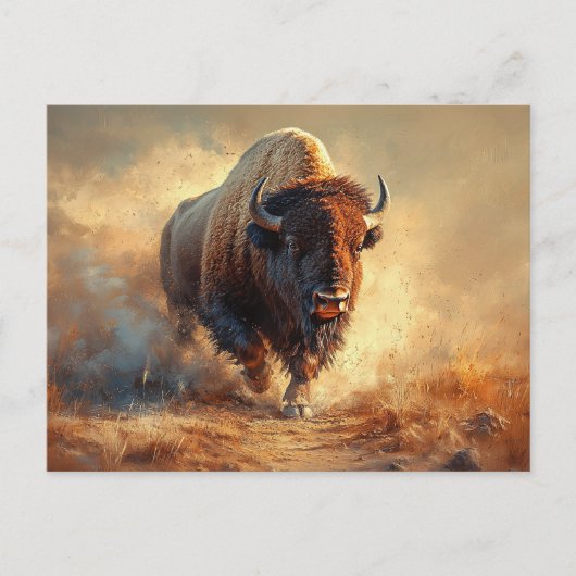 Wild West Bison Postkarte (Vorderseite)