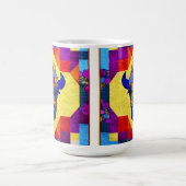 Wild West Bison quilt like Design Kaffeetasse (Mittel)