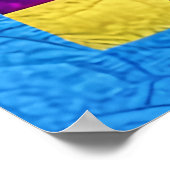 Wild West Bison quilt like Design Poster (Ecke)