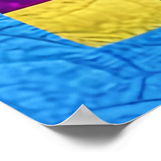 Wild West Bison quilt like Design Poster (Ecke)