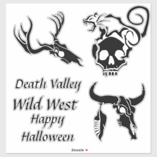 Wild West Black Skull Bundle Pack Aufkleber