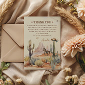 Wild West Boy Ein kleiner Cowboy Rustic Baby Dusch Dankeskarte