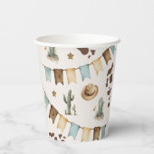 Wild West Boy First Rodeo Party Pappbecher (Rückseite)